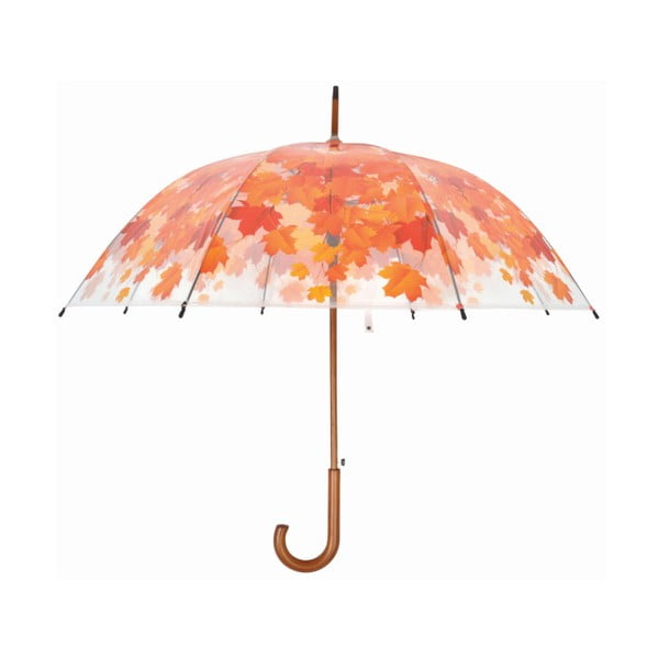 Caurspīdīgs lietussargs Esschert Design Ambiance Birdcage Fall Leaves, ⌀ 93 cm