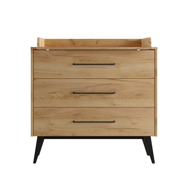 Dabīga toņa pārtinamais galds ar dižskābarža koka imitāciju Retro – Pinio-image-3