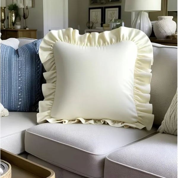 Spilvendrāna no kokvilnas maisījuma 40x40 cm Ruffled – Mila Home-image-1