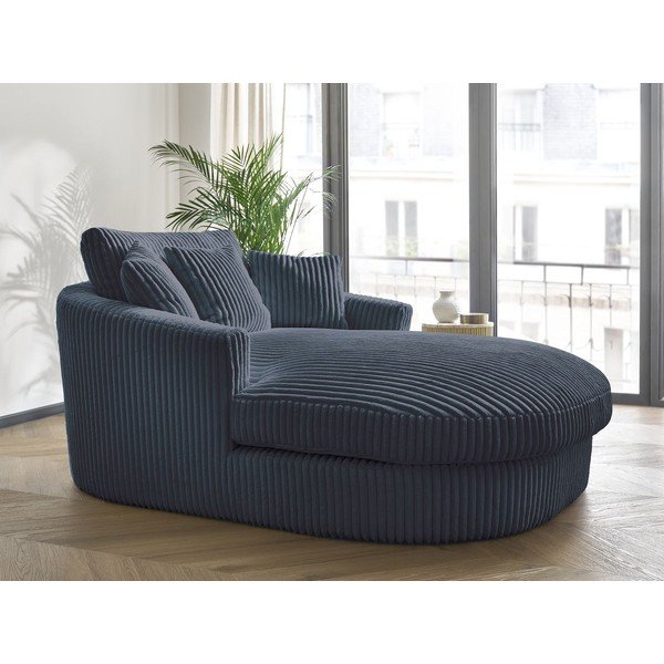 Tumši zils velveta atpūtas krēsls Belem – Bobochic Paris-image-1