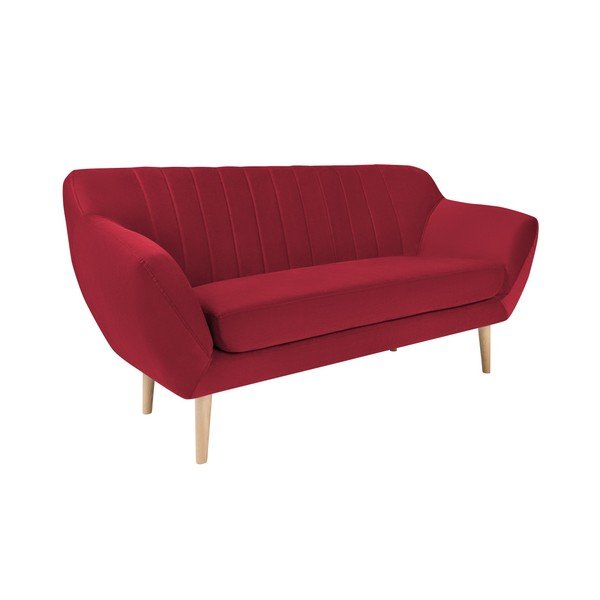 Sarkans samta dīvāns Mazzini Sofas Sardaigne, 158 cm-image-2
