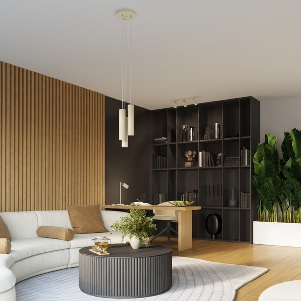 Krēmkrāsas piekaramā lampa ø 19,5 cm Gleam – Sollux-image-1