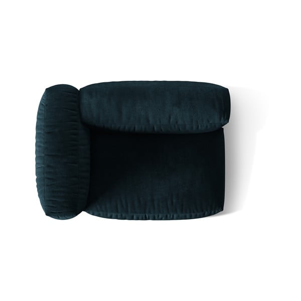 Tumši zila samta modulārā dīvāna daļa (ar kreiso stūri) Martina – Micadoni -image-3