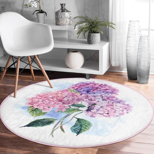 Mazgājams robotu putekļu sūcējiem piemērots apaļš paklājs ø 80 cm Comfort – Mila Home-image-1