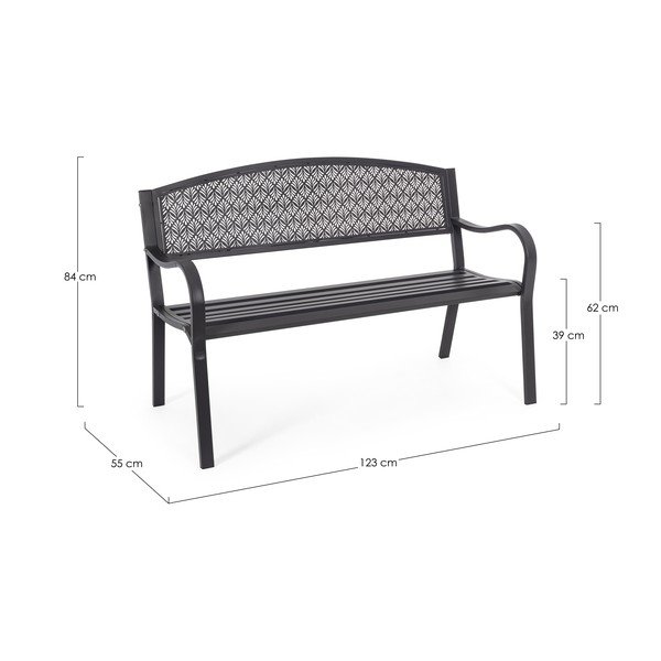 Antracīta pelēks metāla dārza sols Lizette – Bizzotto-image-4