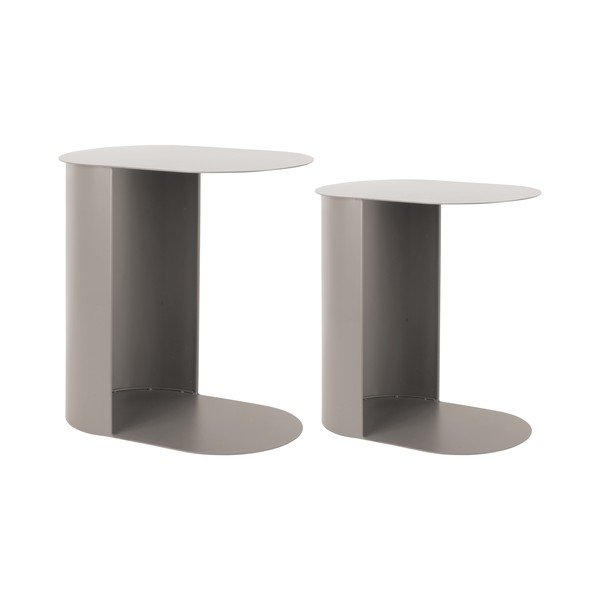 Metāla sānu galdiņi (2 gab.) 30x45 cm Riqueza Oval – Leitmotiv