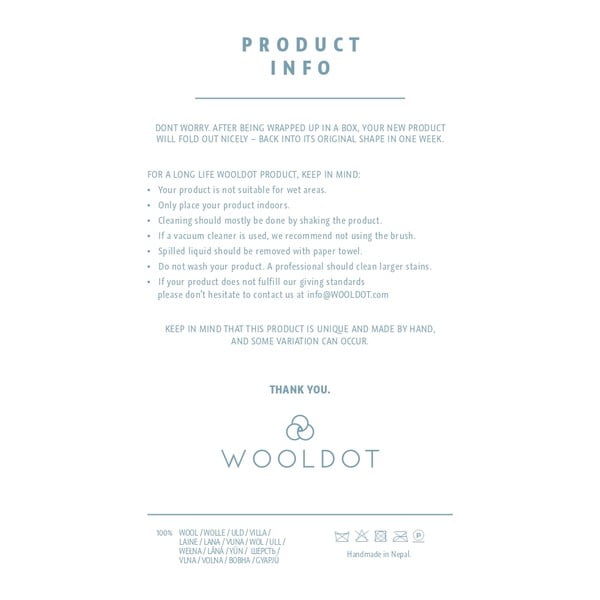 Antracīta pelēks adīts vilnas paliktnis Wooldot Braider Coaster, 20 x 20 cm-image-4