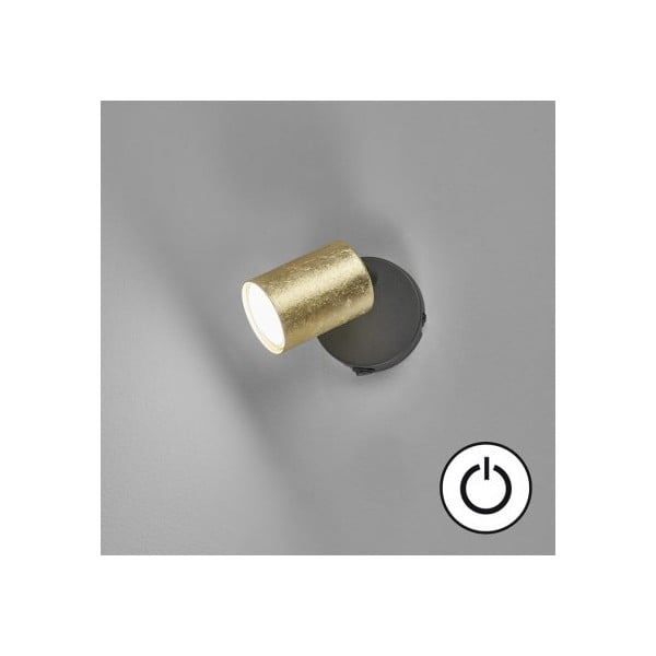 Melna/zelta krāsas sienas lampa ø 8 cm Vano – Fischer & Honsel-image-1