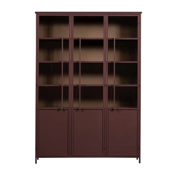 Bordo metāla vitrīna 140x200x42 cm Exhibit – WOOOD