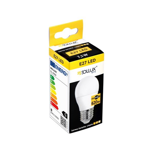 Silti balta LED spuldze ar E27 spuldžu ietveri, 7,5 W – Sollux-image-1