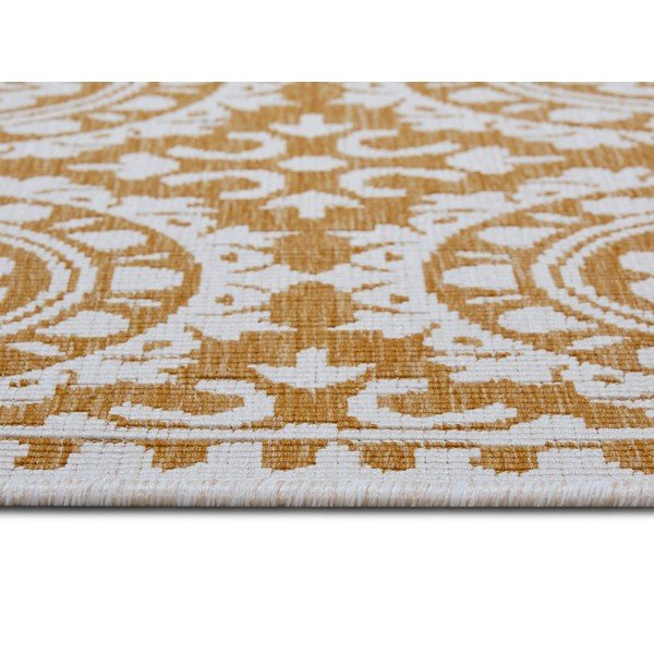 Okera dzeltens/balts āra paklājs 80x250 cm Jardin – NORTHRUGS-image-4