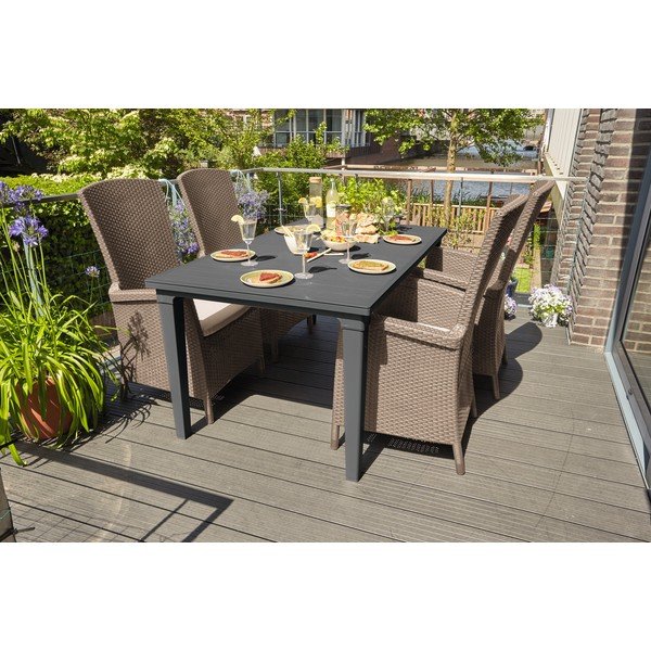 Gaiši brūns plastmasas dārza atpūtas krēsls Vermont – Keter-image-2