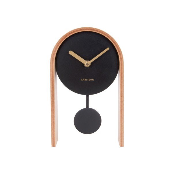 Gaišs bērza koka galda pulkstenis Karlsson Smart Pendulum-image-2