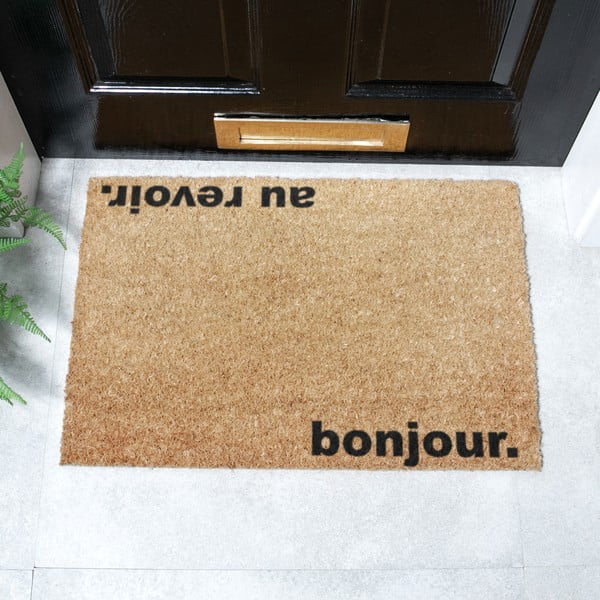 Kokosšķiedras kājslauķis 40x60 cm Bonjour, Au Revoir – Artsy Doormats-image-2