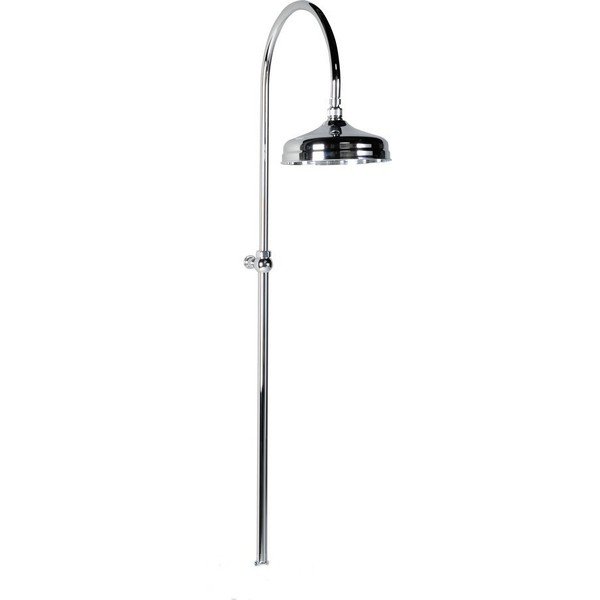 Spīdīgas sudraba krāsas misiņa dušas komplekts ar dušas galvu 123 cm Antea – Sapho