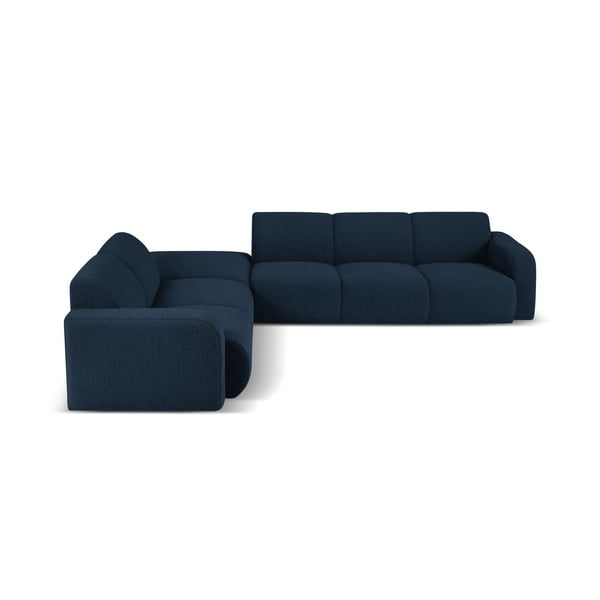 Tumši zils stūra dīvāns no buklē auduma (ar kreiso stūri) Molino – Micadoni Home