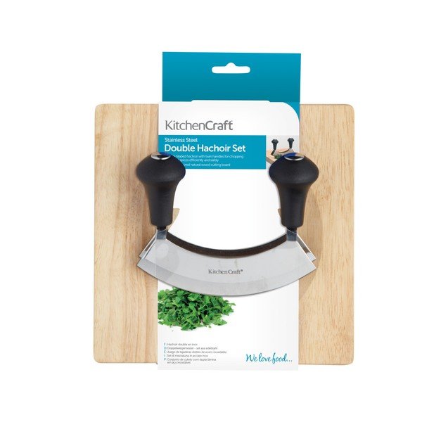 Kapāšanas dēļa un garšaugu smalcinātāja komplekts Kitchen Craft Hachoir-image-1