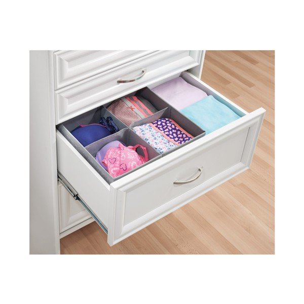 Pelēks 4 detaļu atvilktņu organizators InterDesign Aldo, 30,5 x 35,5 cm-image-4