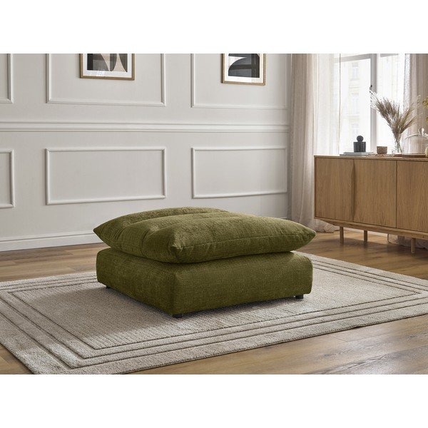 Zaļš kāju soliņš no šenila auduma Neil – Bobochic Paris-image-1