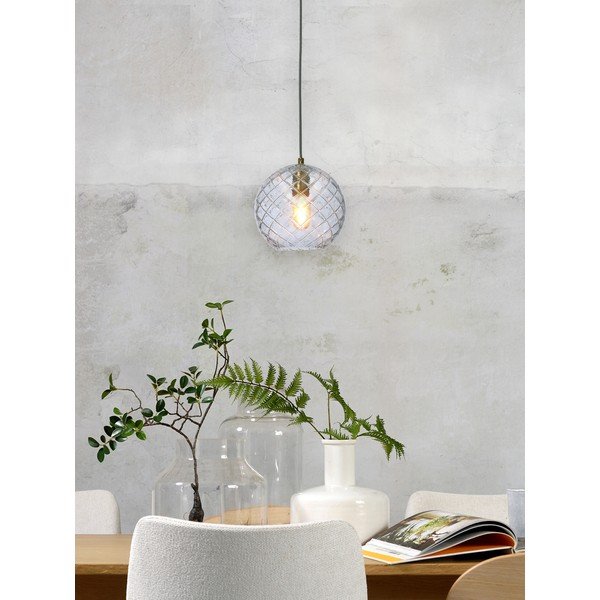 Pelēka piekaramā lampa ar stikla abažūru ø 22 cm Venice – it's about RoMi-image-1