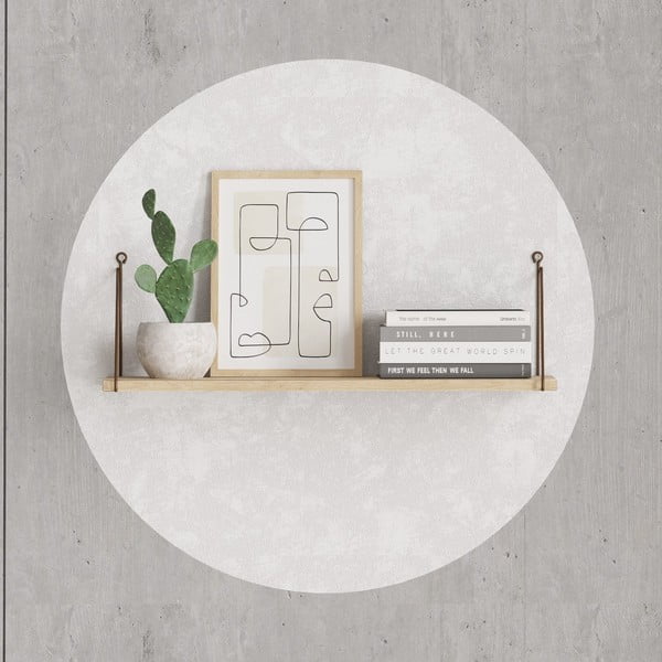 Dabīga toņa sienas plaukts ar ozolkoka imitāciju 72 cm Armoni – Kalune Design-image-2