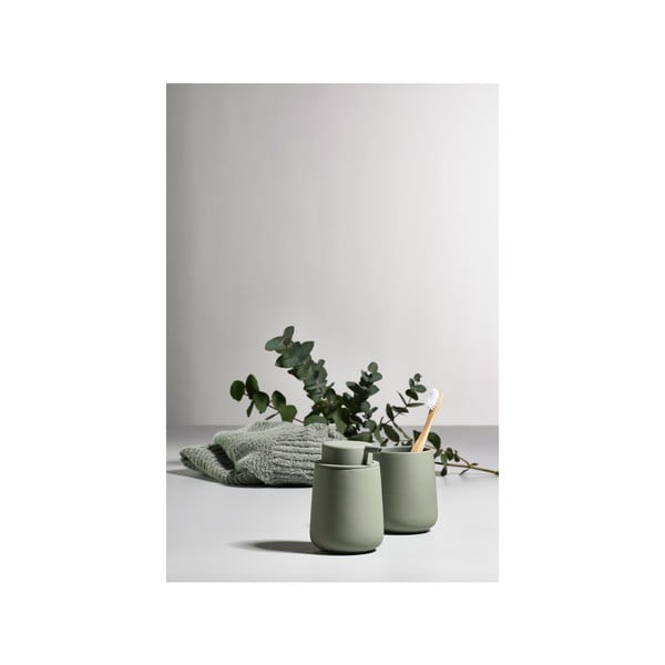 Zaļš keramikas ziepju dozators Zone Nova One-image-2