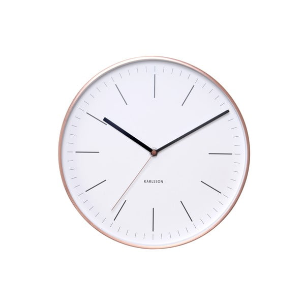 Balts pulkstenis Present Time Minimāls