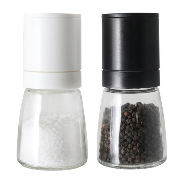 Piparu un sāls dzirnaviņu komplekts Vialli Design Black&White-image-1