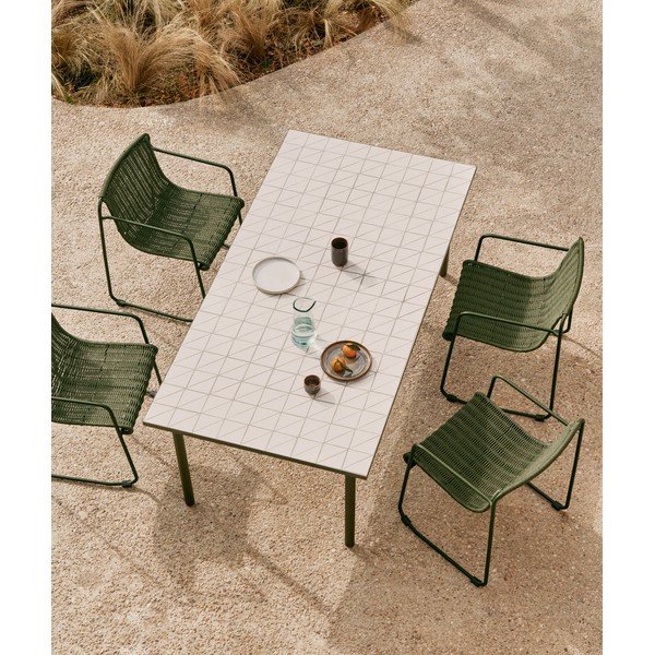 Dārza ēdamgalds ar keramikas virsmu 101x223 cm Maurina – Kave Home-image-1