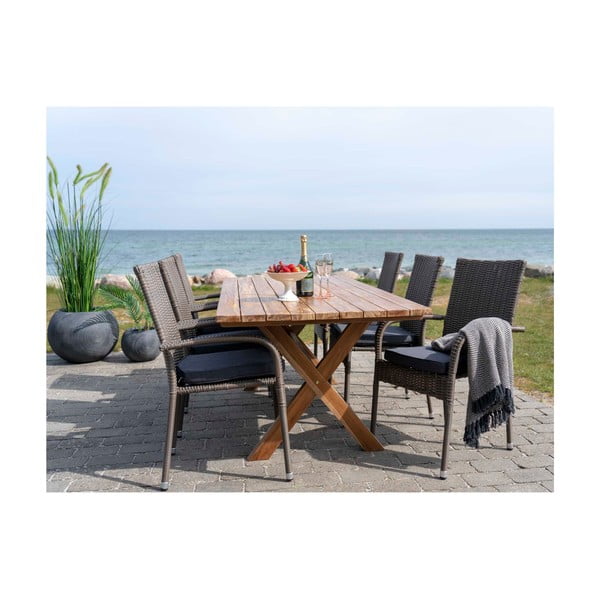 Āra ēdamgalds no pārstrādāta tīkkoka House Nordic Murcia, garums 200 cm-image-4