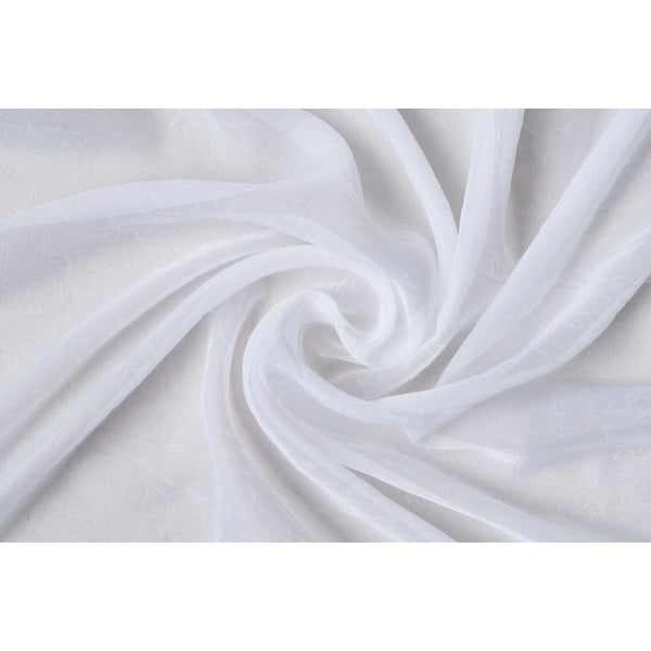 Balts dienas aizkars no voiles 140x245 cm Crush – Mendola Fabrics-image-2