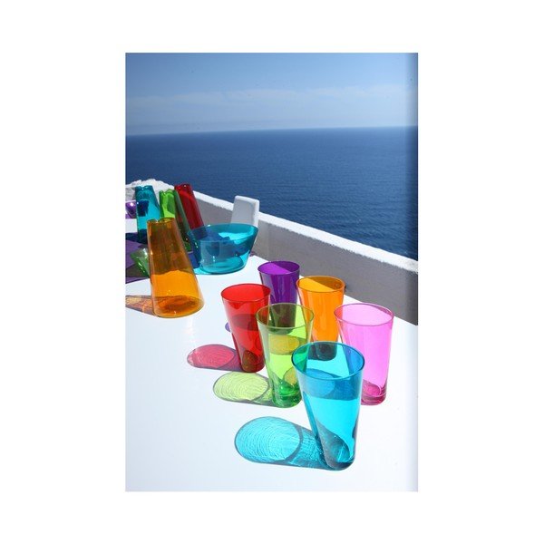 Sarkanas ar rokām darinātas karafes un 2 glāžu komplekts Surdic Ponza-image-3