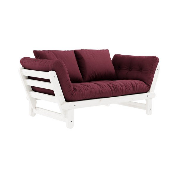 Izvelkamais dīvāns Karup Design Beat White/Bordeaux-image-3