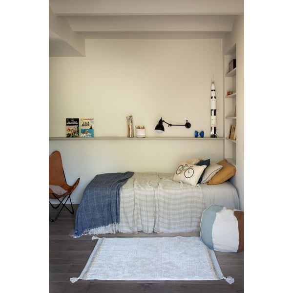 Krēmkrāsas mazgājams/ar rokām darināts kokvilnas paklājs 120x160 cm Bloom Natural – Lorena Canals-image-4