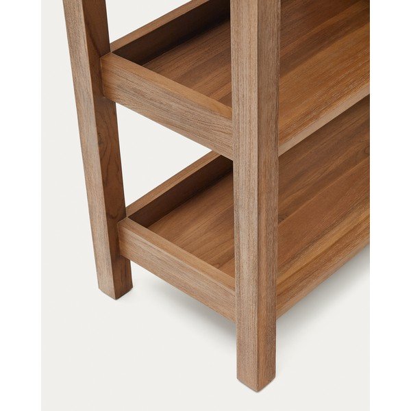 Dabīga toņa tīkkoka masīvkoka grāmatplaukts 150x185 cm Sashi – Kave Home-image-4