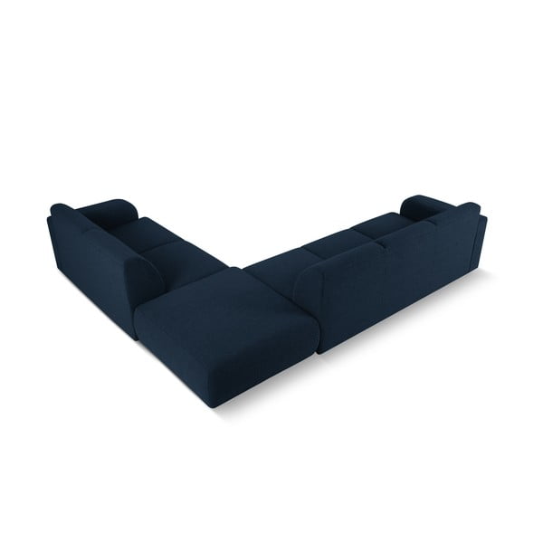 Tumši zils stūra dīvāns no buklē auduma (ar labo stūri) Molino – Micadoni Home-image-3