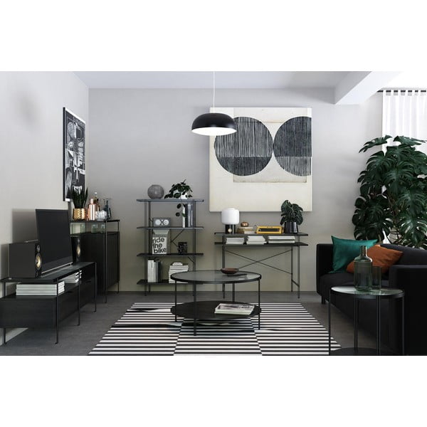 Darba galds ar stikla galda virsmu 49x108 cm Wainwright – Støraa-image-1