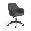 Tumši pelēks biroja krēsls Kave Home Madina