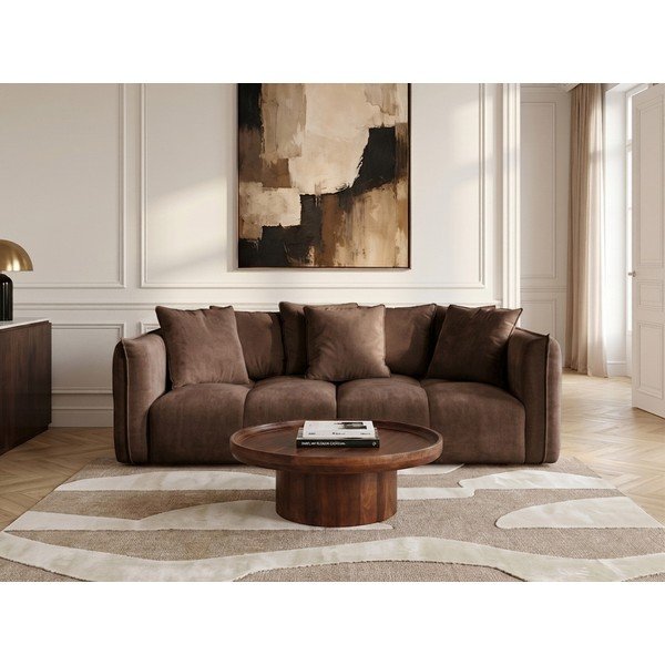 Brūns dīvāns no šenila auduma Harlem – Bobochic Paris-image-2