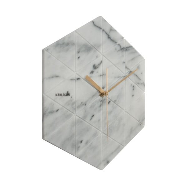 Balts sienas pulkstenis Karlsson Hexagon-image-2