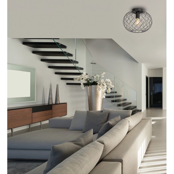 Melna griestu lampa Fischer & Honsel Justin-image-2