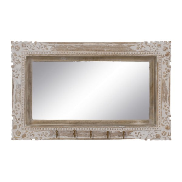 Sienas spogulis ar masīvkoka rāmi 61x38 cm – Ixia