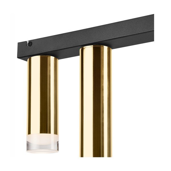 Melna/zelta krāsas griestu lampa ø 6 cm Diego – LAMKUR-image-3