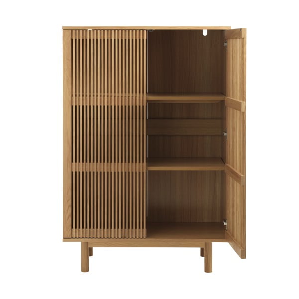 Dabīga toņa skapītis ar ozolkoka imitāciju 95x140 cm Tiber – Unique Furniture-image-3