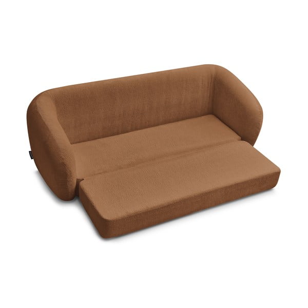 Ķieģeļu sarkans salokāms dīvāns no šenila auduma 228 cm Neyo – Bobochic Paris-image-4