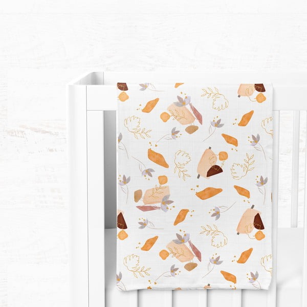 Balta muslīna bērnu sega 75x100 cm Boho – Mijolnir-image-3