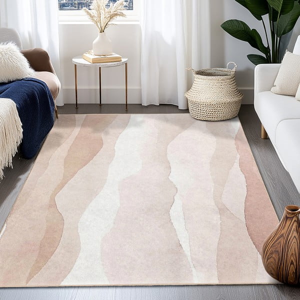 Krēmkrāsas mazgājams paklājs 80x150 cm Komodo Beach – Mila Home-image-4