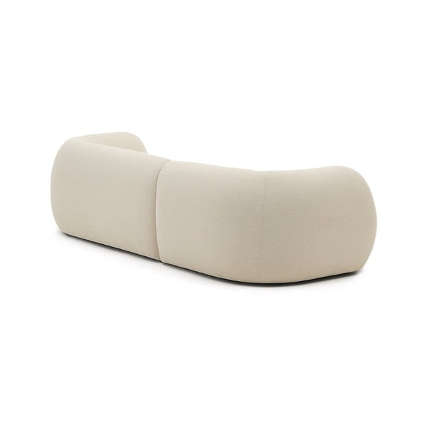 Krēmkrāsas stūra dīvāns no šenila auduma (ar labo stūri/ar zvilni) Martina – Kave Home-image-4