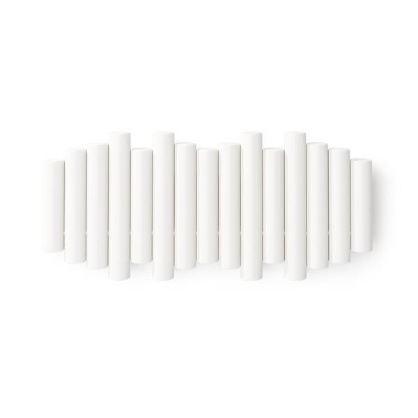 Balts priedes masīvkoka sienas pakaramais Picket – Umbra