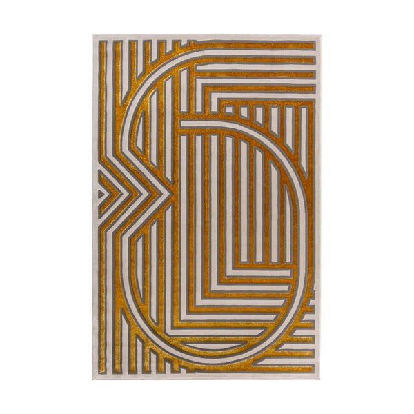 Paklājs zelta krāsā 230x155 cm Eris Gatsby – Flair Rugs